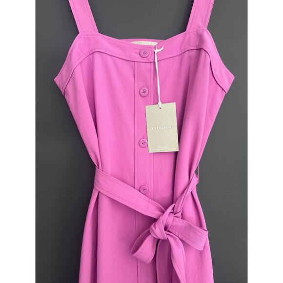 Everlane The Japanese Goweave Picnic Midi Dress Purple Fuchsia NEW Size 8 - Picture 6 of 14